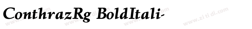 ConthrazRg BoldItali字体转换